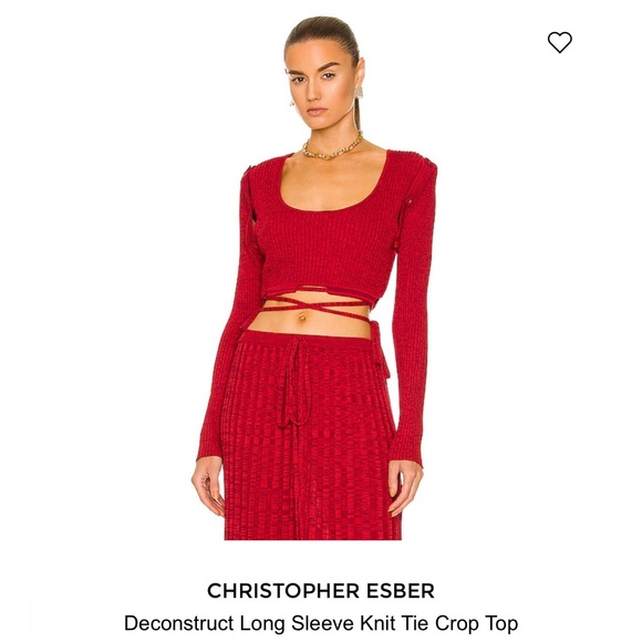 Christopher esber deconstruct long sleeve crop top - Picture 2 of 7